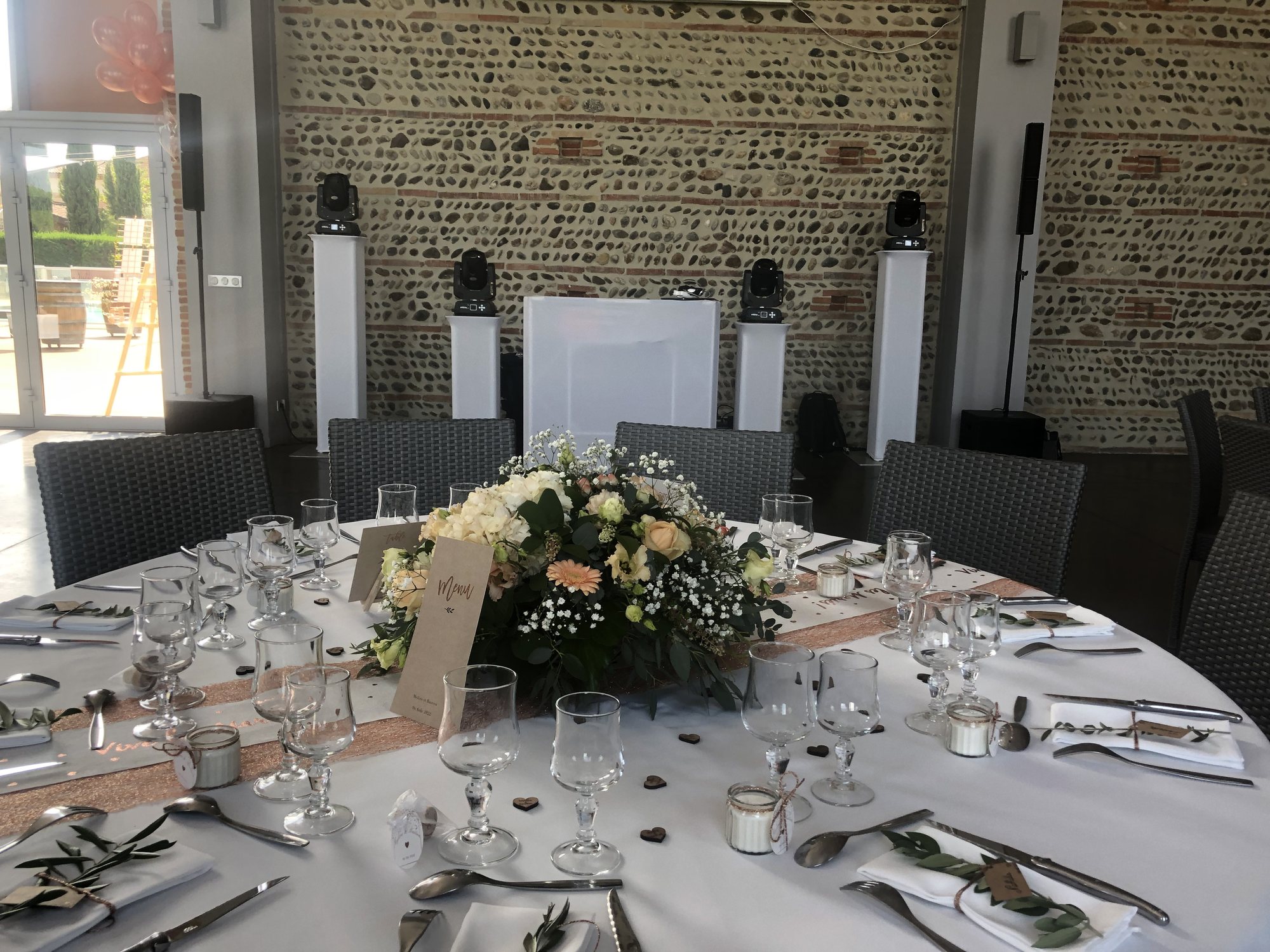 Installation sono et éclairage professionnel pour mariage